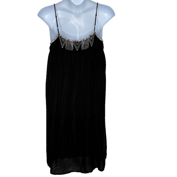 Johnny Was Lisa Babydoll Dress Black Embroidered Sleeveless XL - Picture 2 of 10